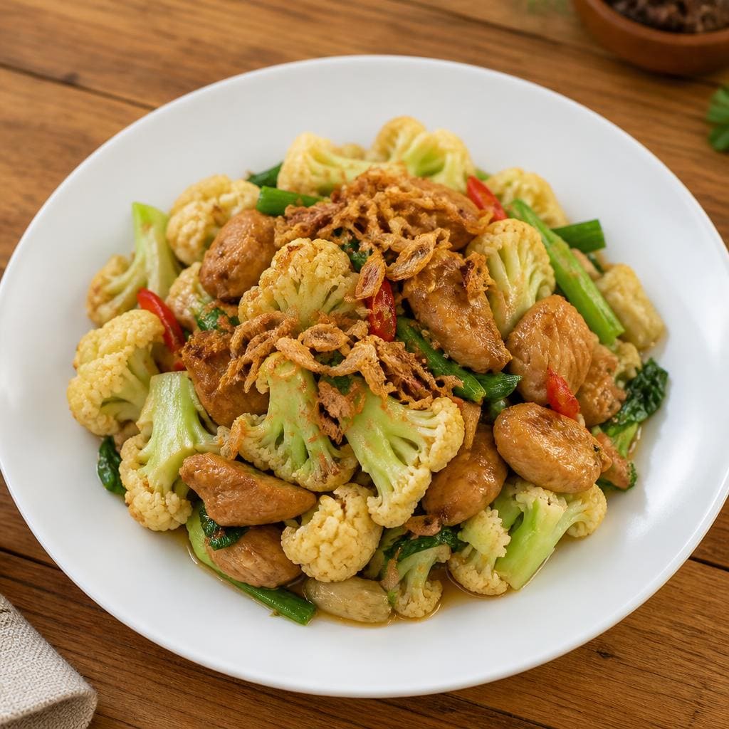 Bakmi Golek Kembang Kol Cah Ayam